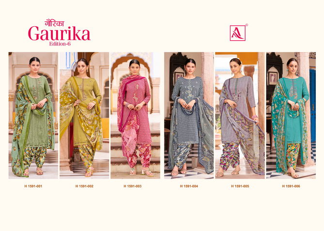 Gaurika By Alok Printed Embroidery Patiyala Dress Material Wholesale Shop In Surat
